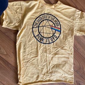 Dark side of the moon Pink Floyd yellow t shirt women Xsmall